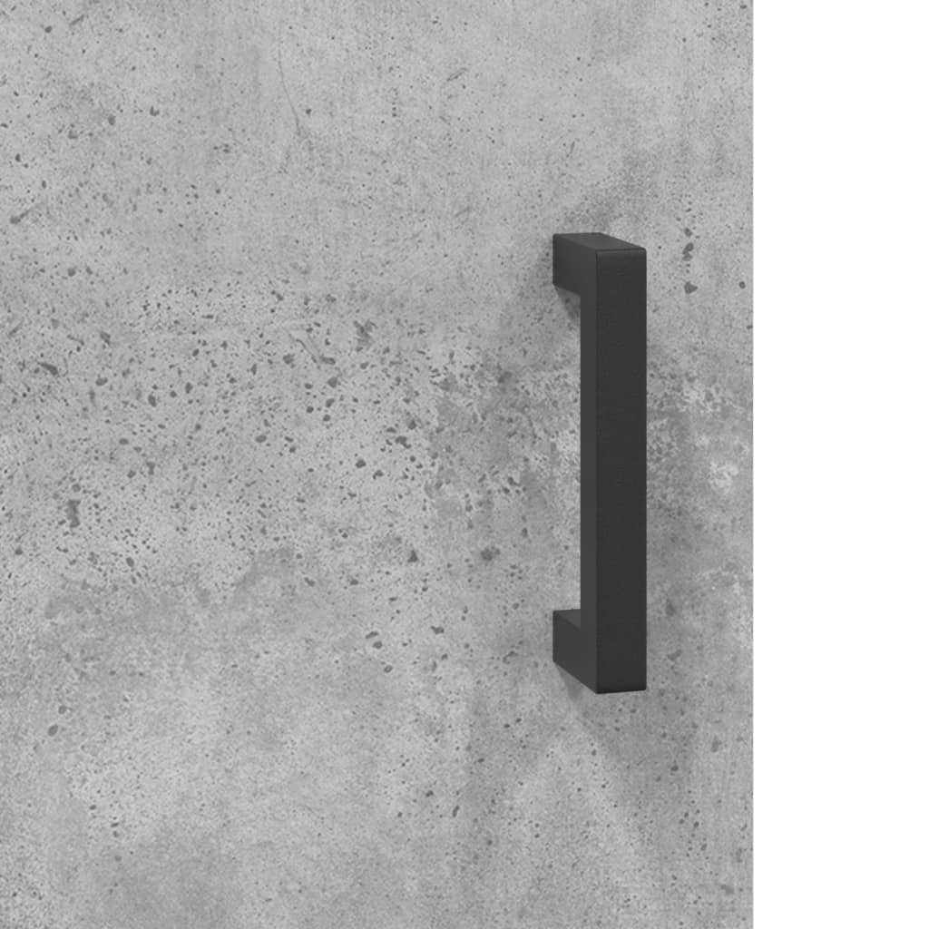 Skænk Beton Grå 34,5x34x90 cm Træ Materiale
