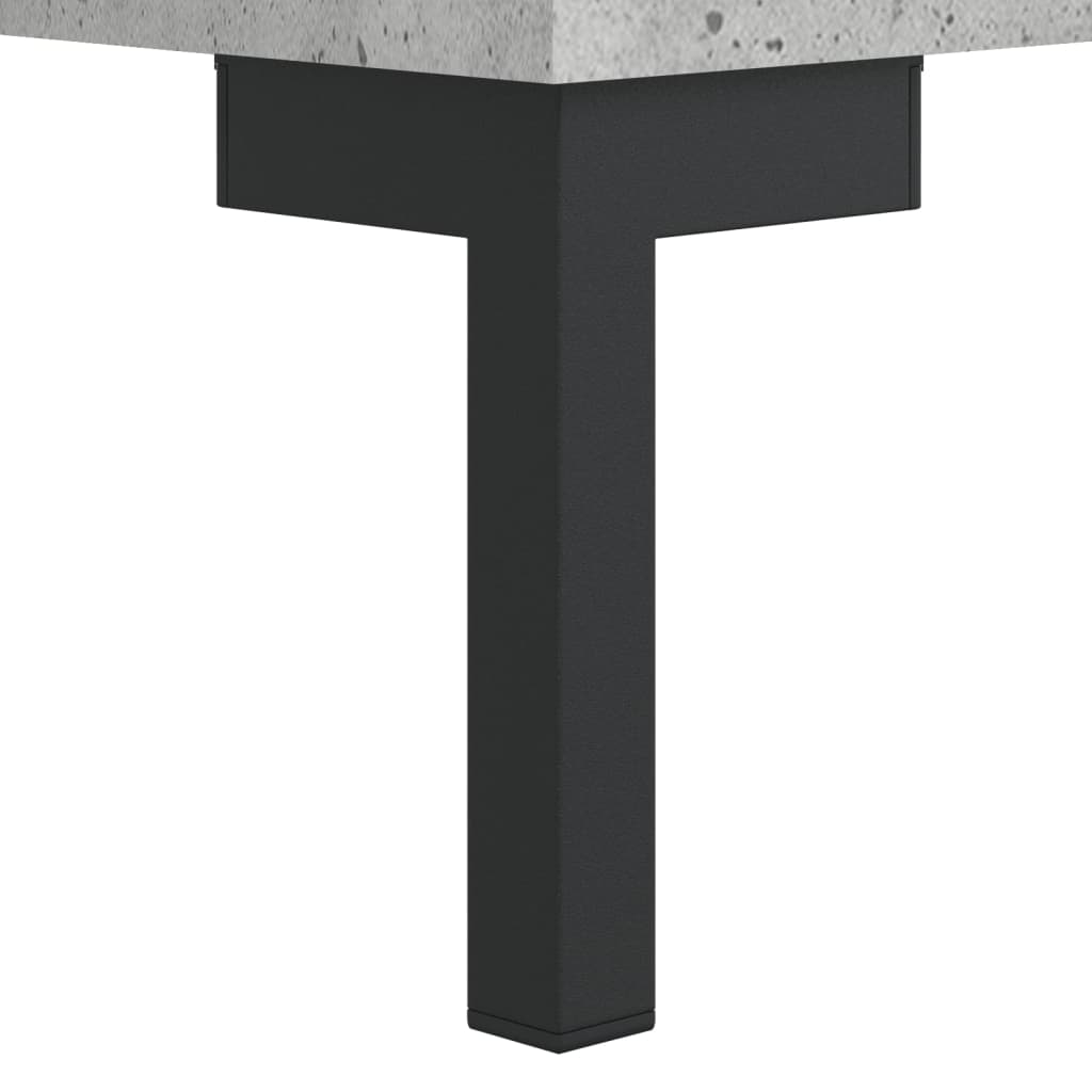 Skænk Beton Grå 34,5x34x90 cm Træ Materiale