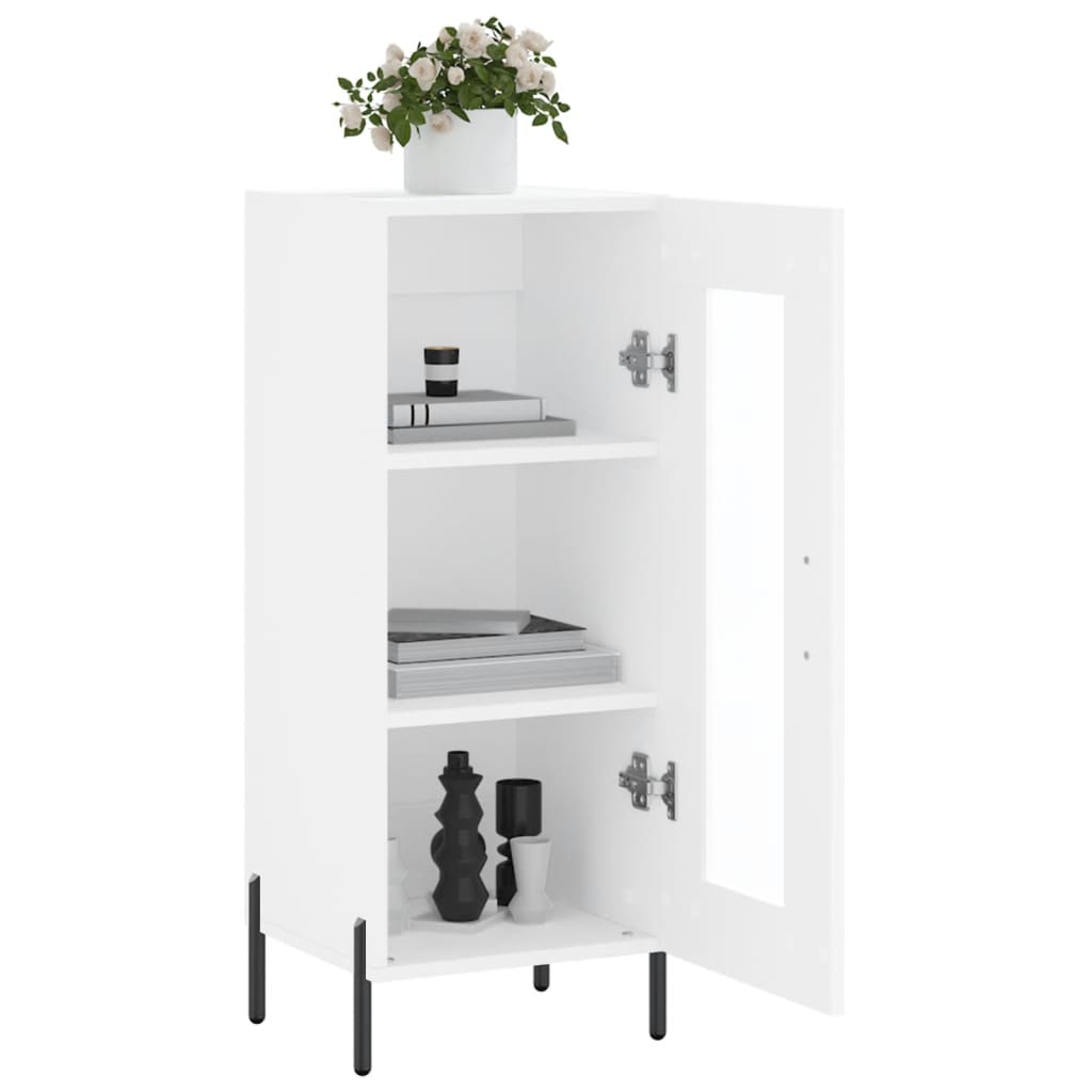 Skænk Hvid 34,5x34x90 cm Træ Materiale