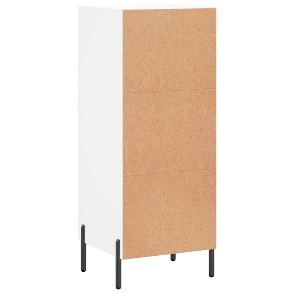 Skænk Hvid 34,5x34x90 cm Træ Materiale