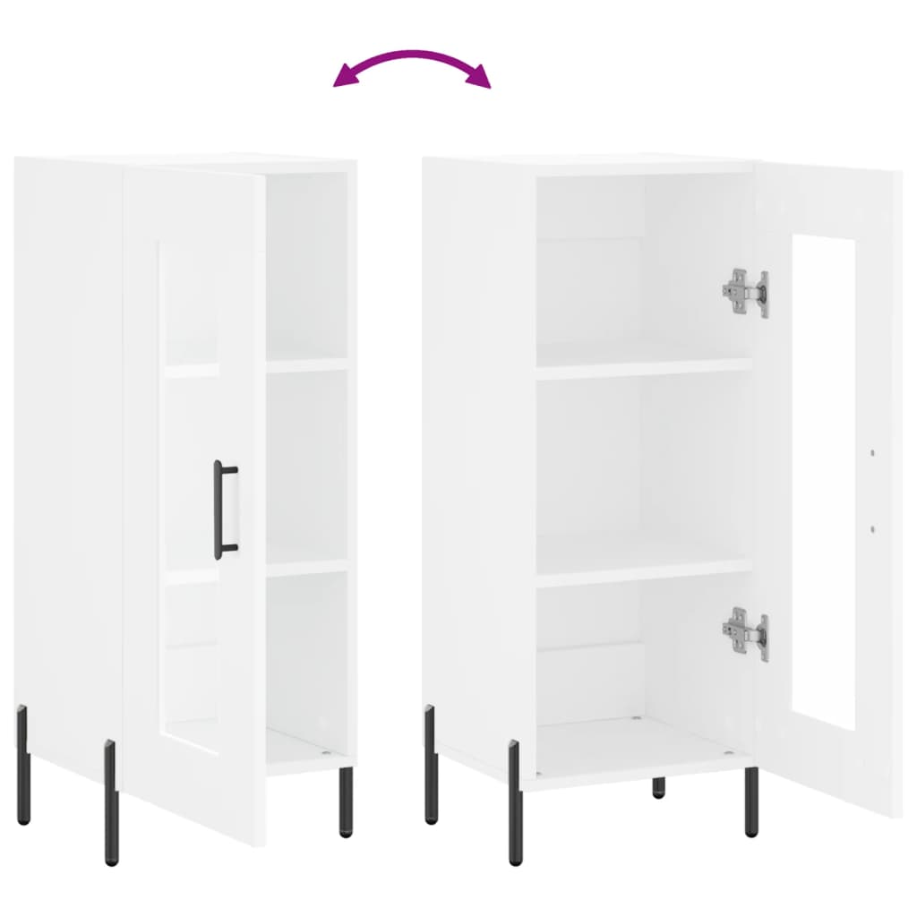 Skænk Hvid 34,5x34x90 cm Træ Materiale