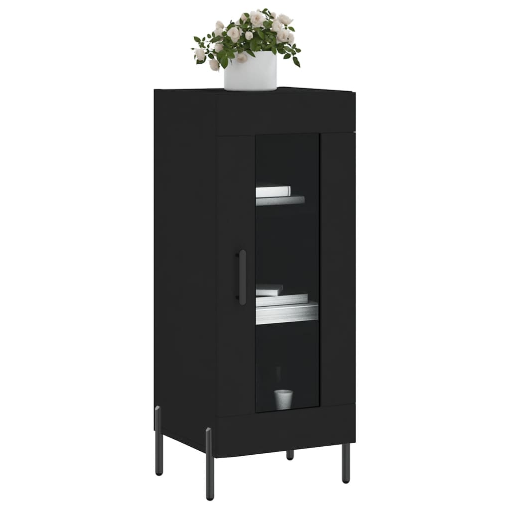 Skænk Sort 34,5x34x90 cm Træ Materiale