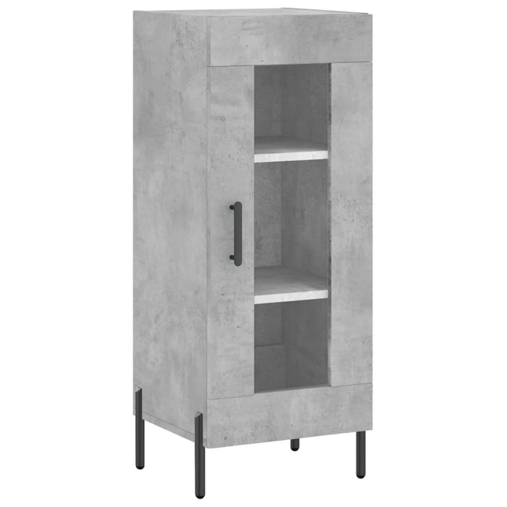 Skænk Beton Grå 34,5x34x90 cm Træ Materiale