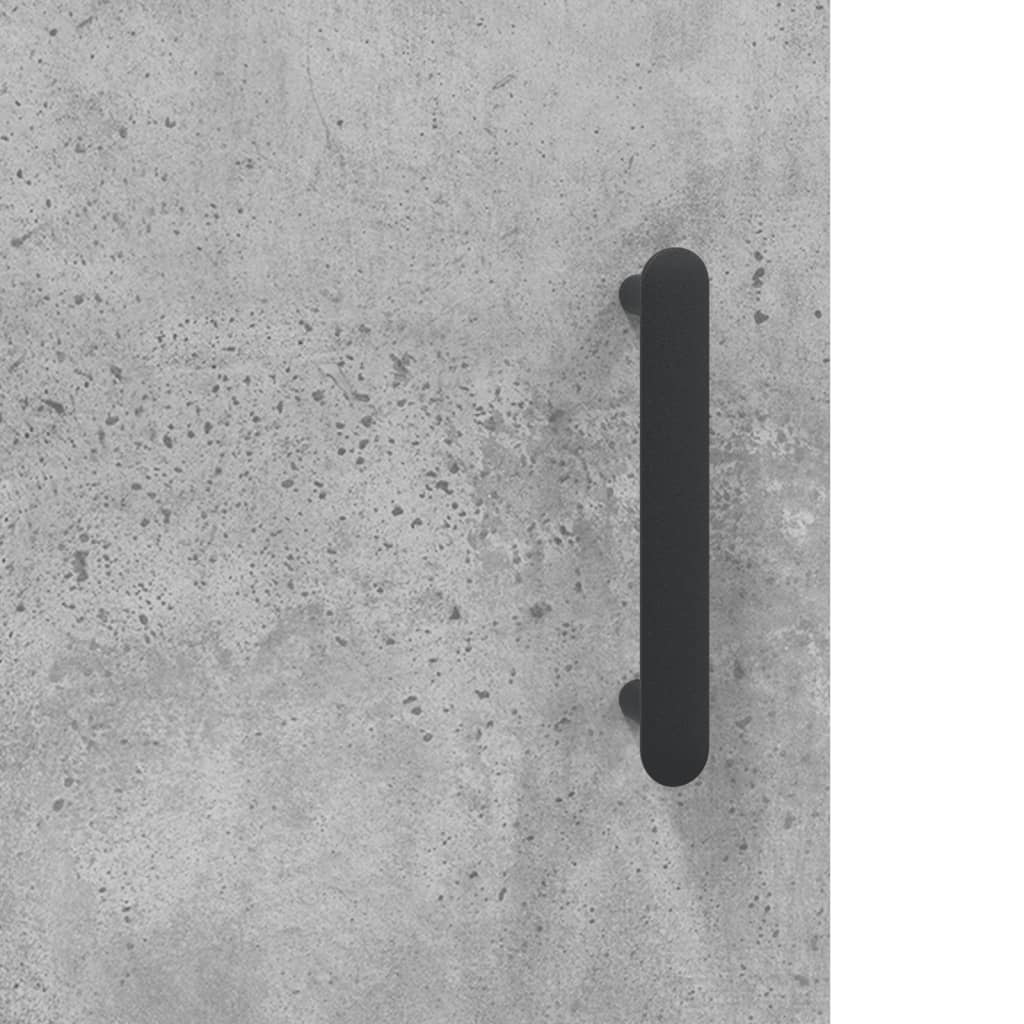 Skænk Beton Grå 34,5x34x90 cm Træ Materiale