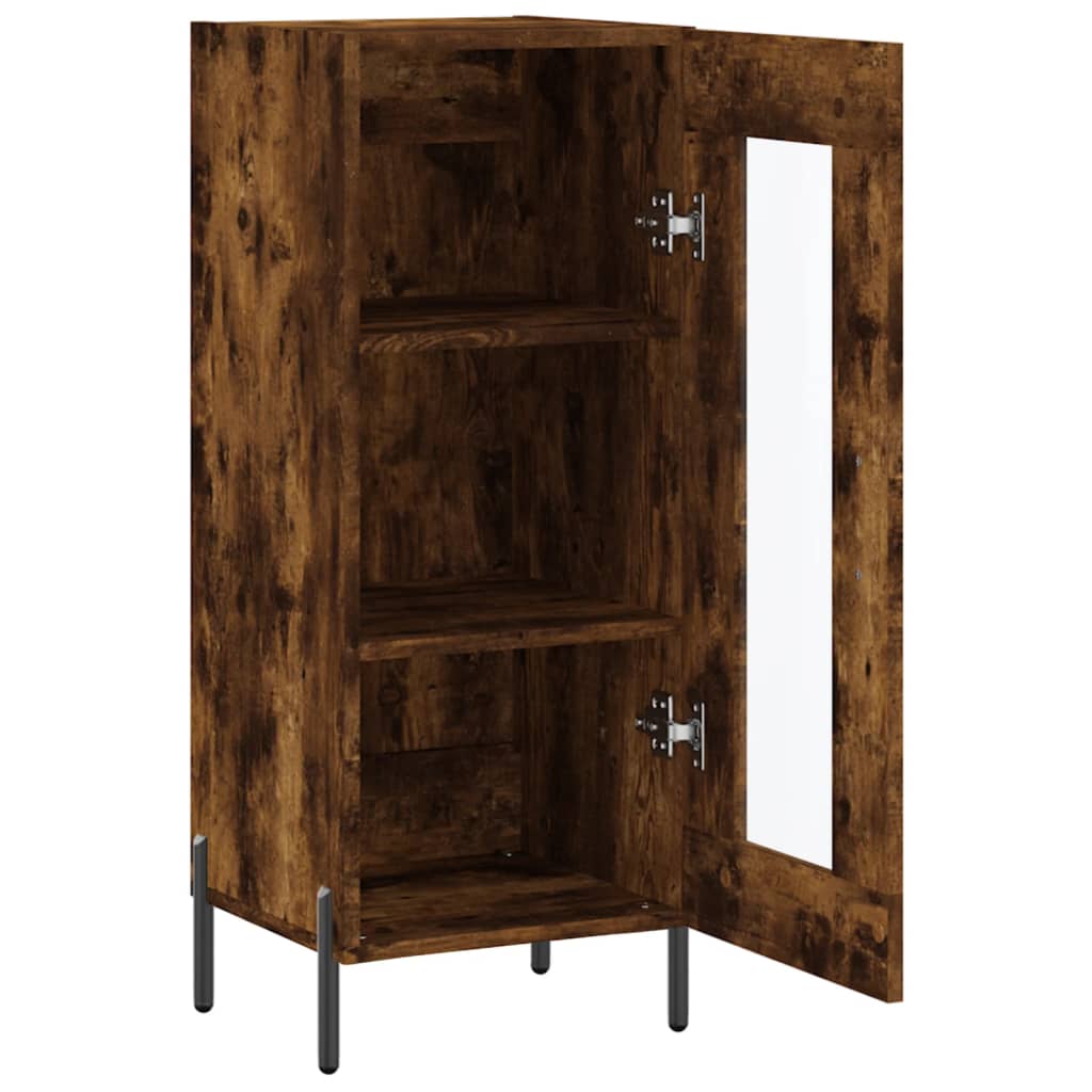 Skænk røget eg 34,5x34x90 cm træmateriale