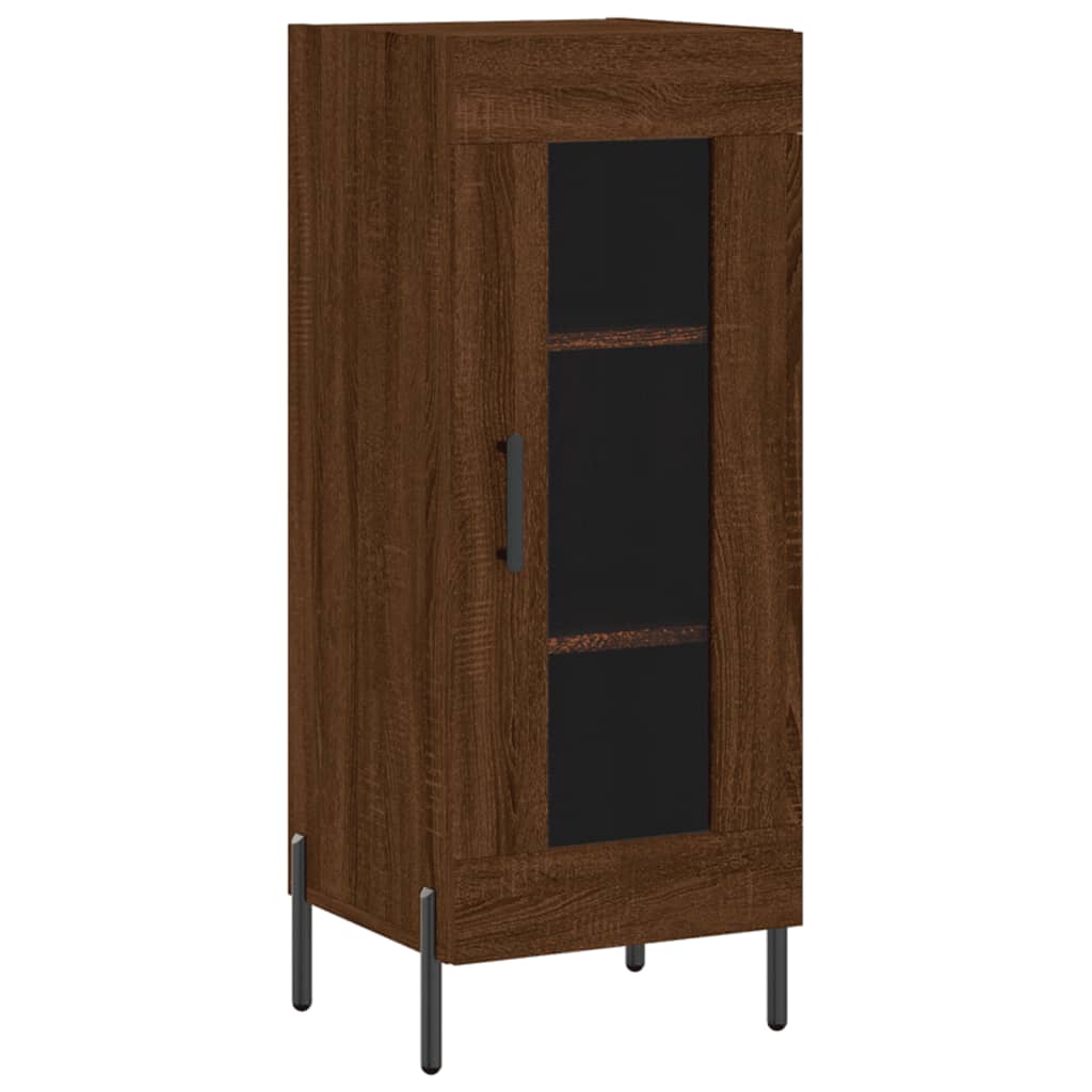 Skænk Brun Eg Look 34,5x34x90 cm Træmateriale