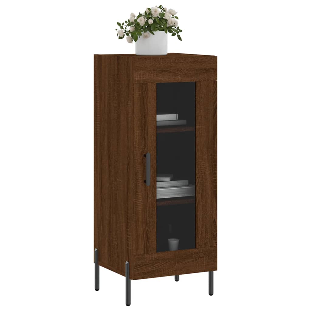 Skænk Brun Eg Look 34,5x34x90 cm Træmateriale