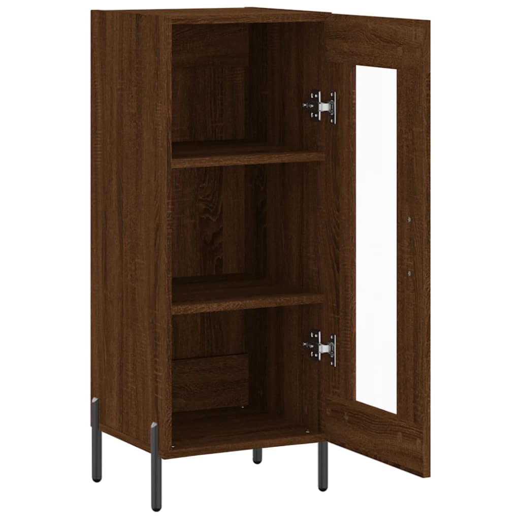 Skænk Brun Eg Look 34,5x34x90 cm Træmateriale