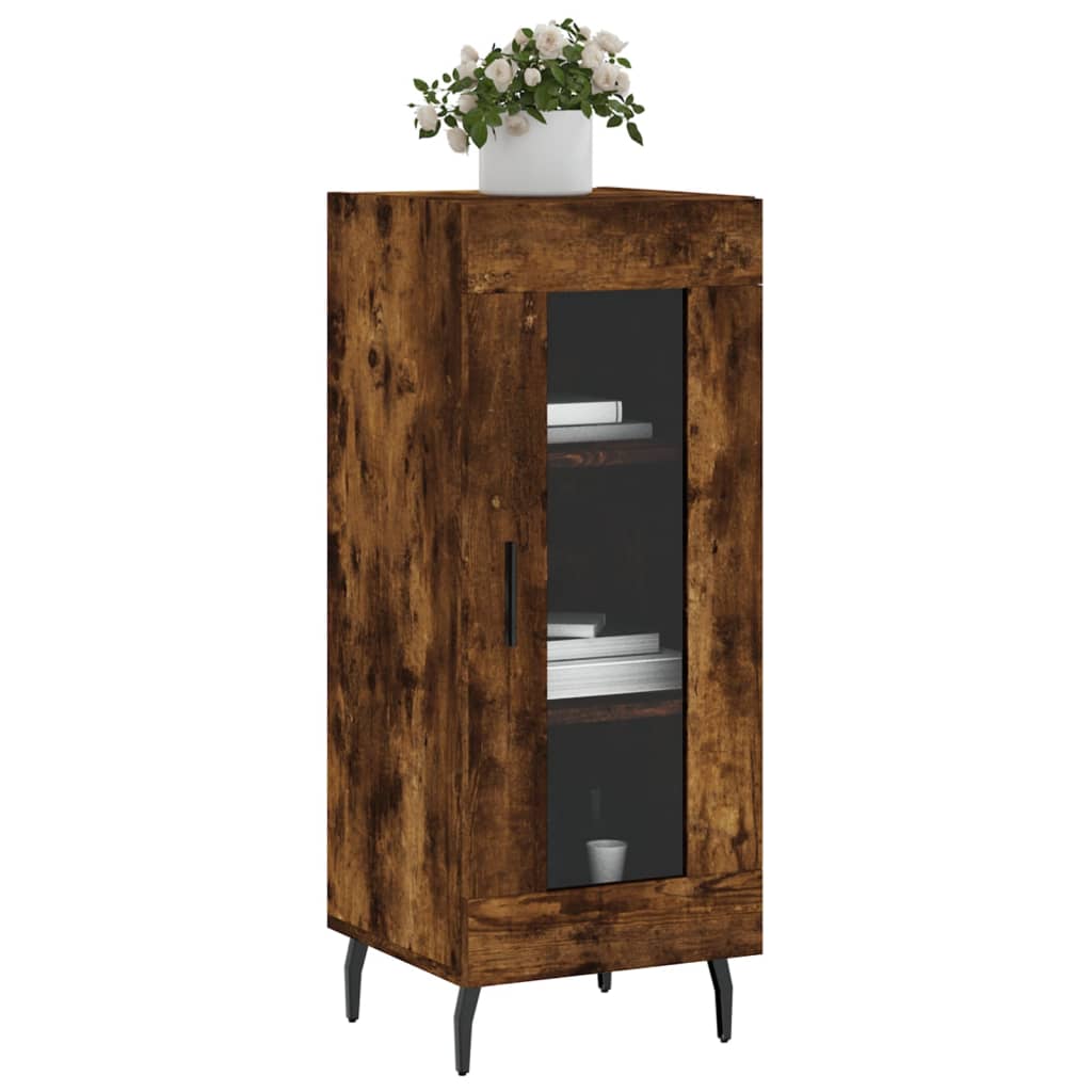Skænk røget eg 34,5x34x90 cm træmateriale