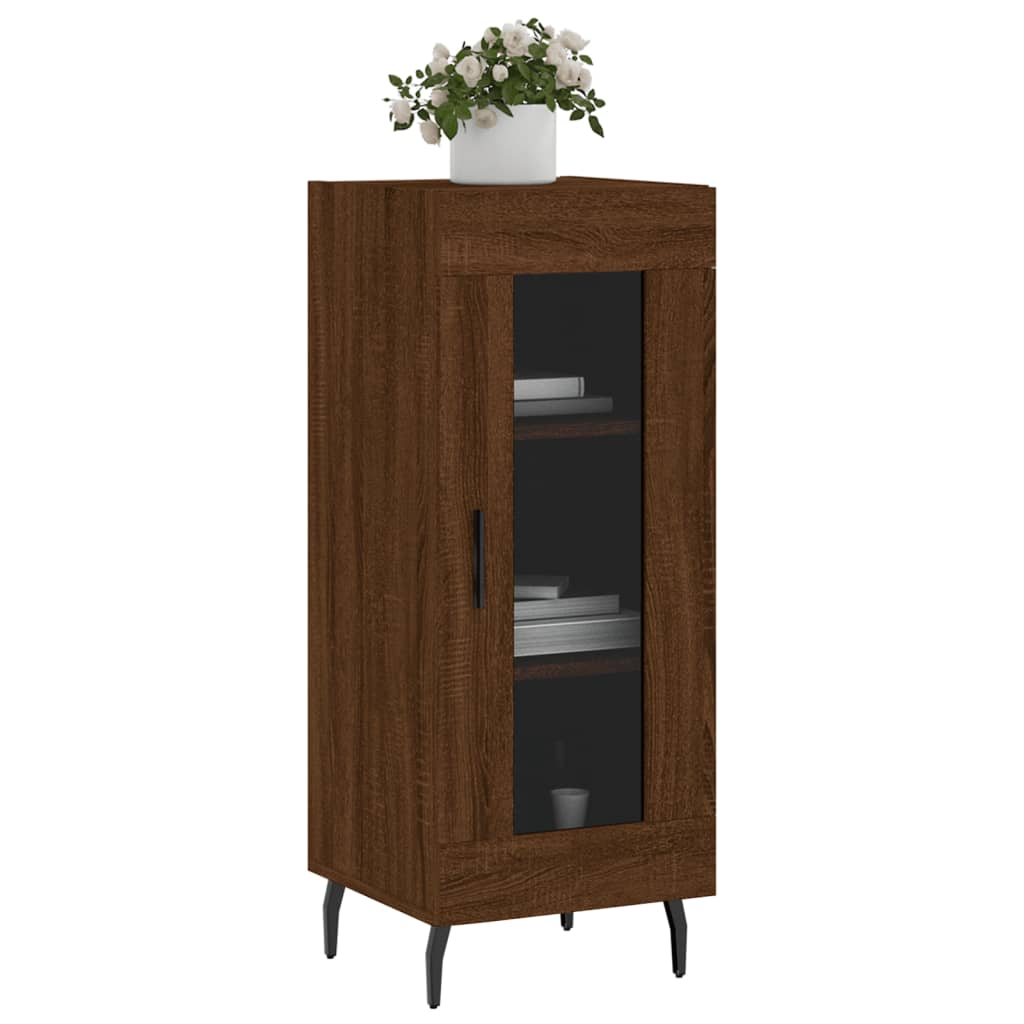 Skænk Brun Eg Look 34,5x34x90 cm Træmateriale
