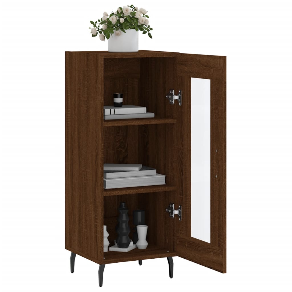 Skænk Brun Eg Look 34,5x34x90 cm Træmateriale