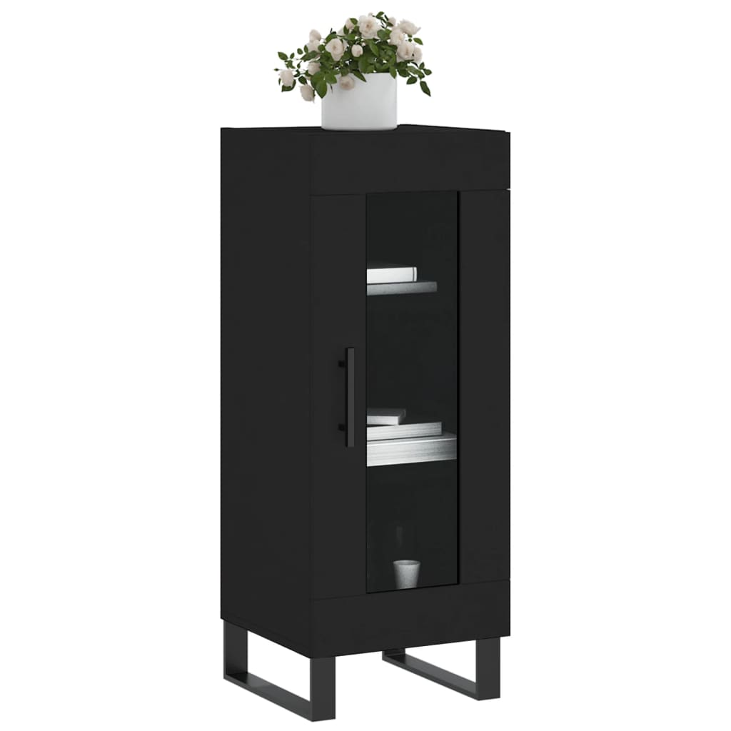 Skænk Sort 34,5x34x90 cm Træ Materiale