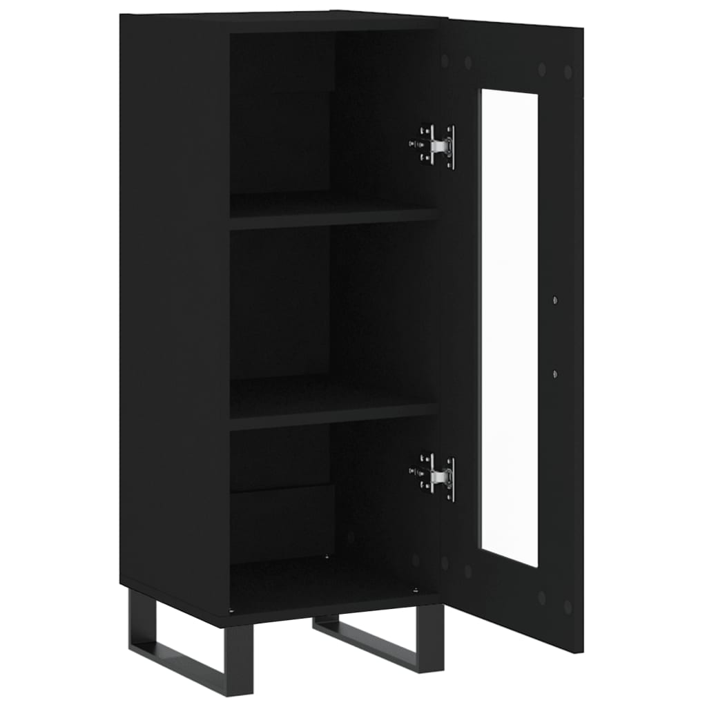 Skænk Sort 34,5x34x90 cm Træ Materiale