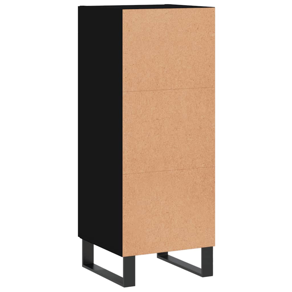 Skænk Sort 34,5x34x90 cm Træ Materiale