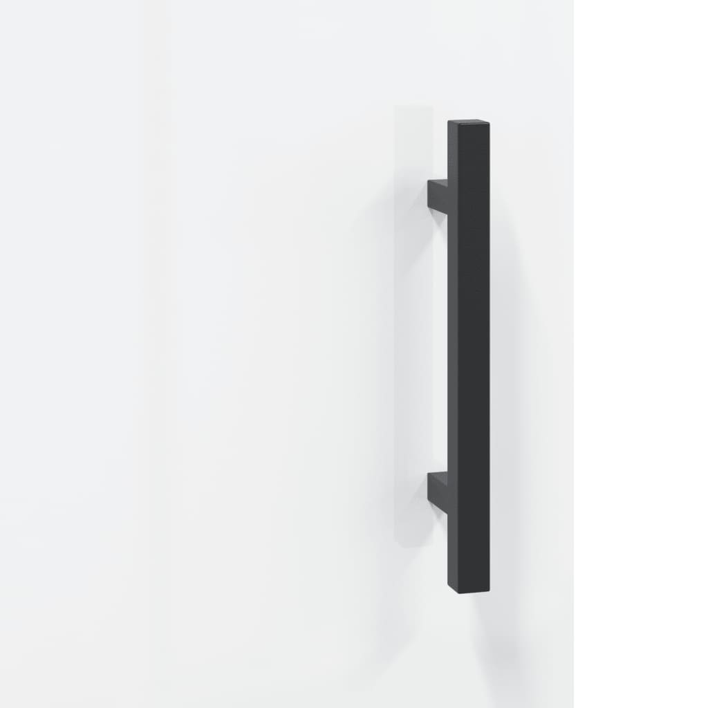 Skænk Højglans Hvid 34,5x34x90 cm Træmateriale
