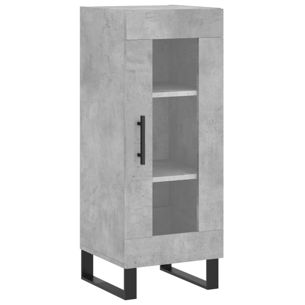 Skænk Beton Grå 34,5x34x90 cm Træ Materiale