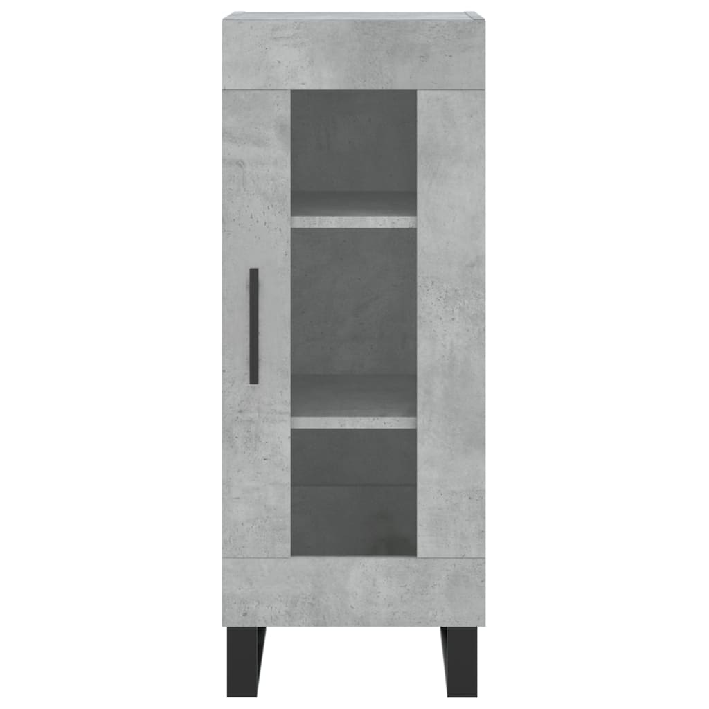 Skænk Beton Grå 34,5x34x90 cm Træ Materiale