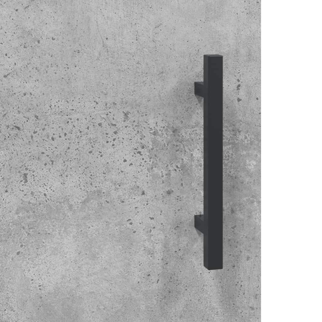Skænk Beton Grå 34,5x34x90 cm Træ Materiale
