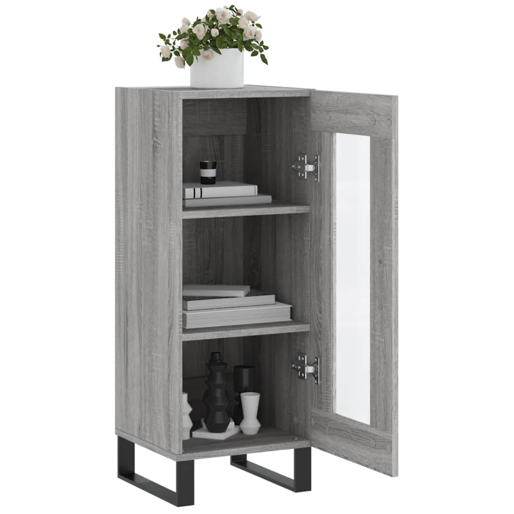 Skænk Grå Sonoma 34,5x34x90 cm Træmateriale