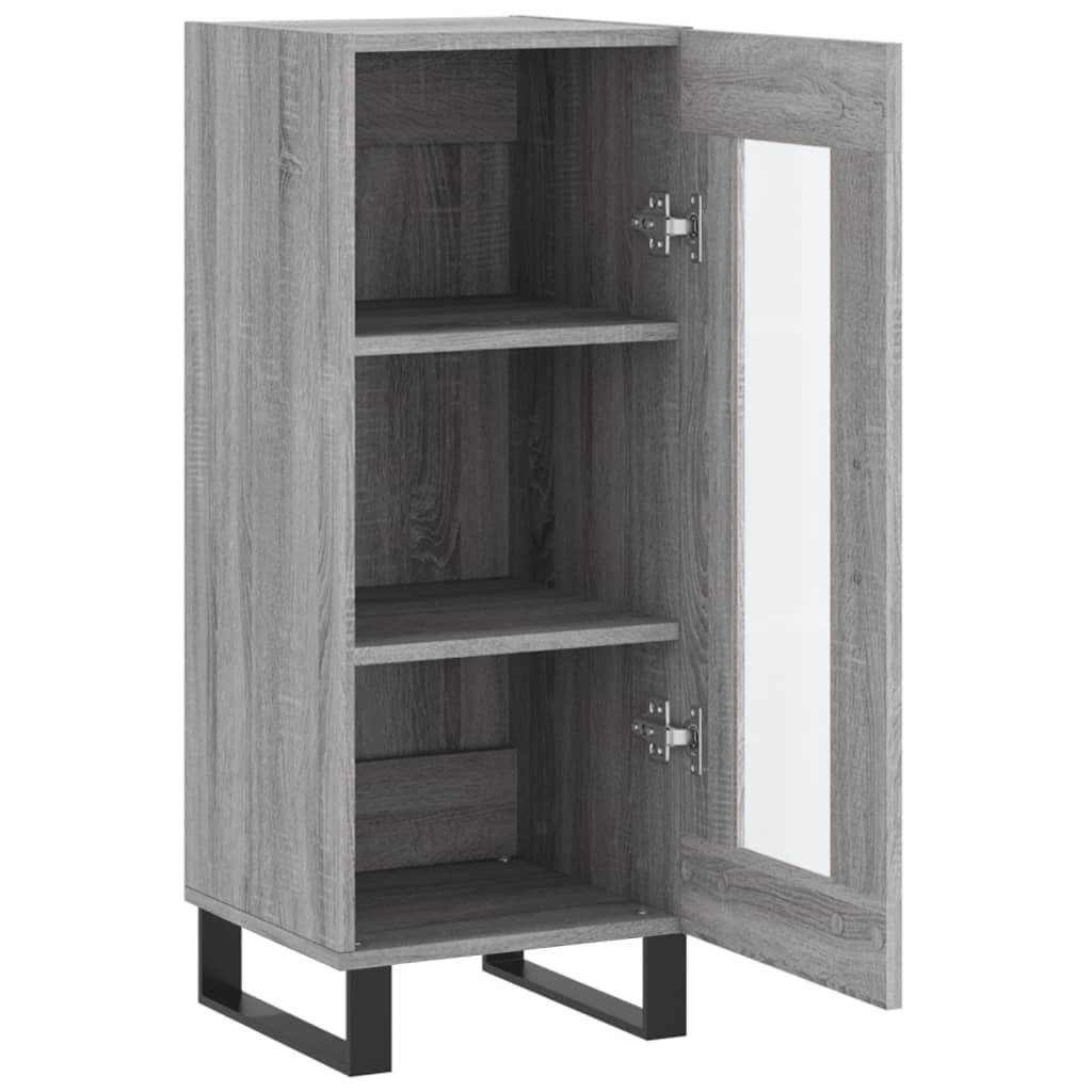 Skænk Grå Sonoma 34,5x34x90 cm Træmateriale