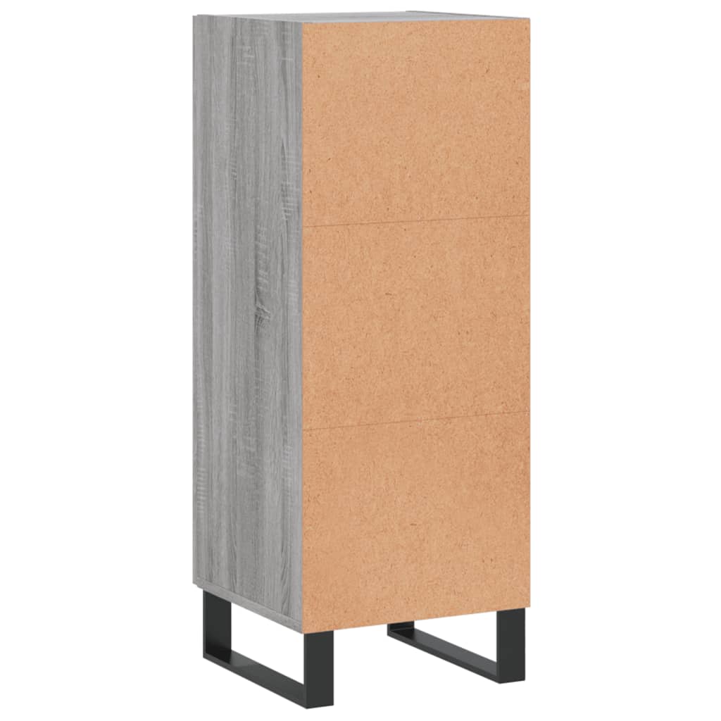 Skænk Grå Sonoma 34,5x34x90 cm Træmateriale