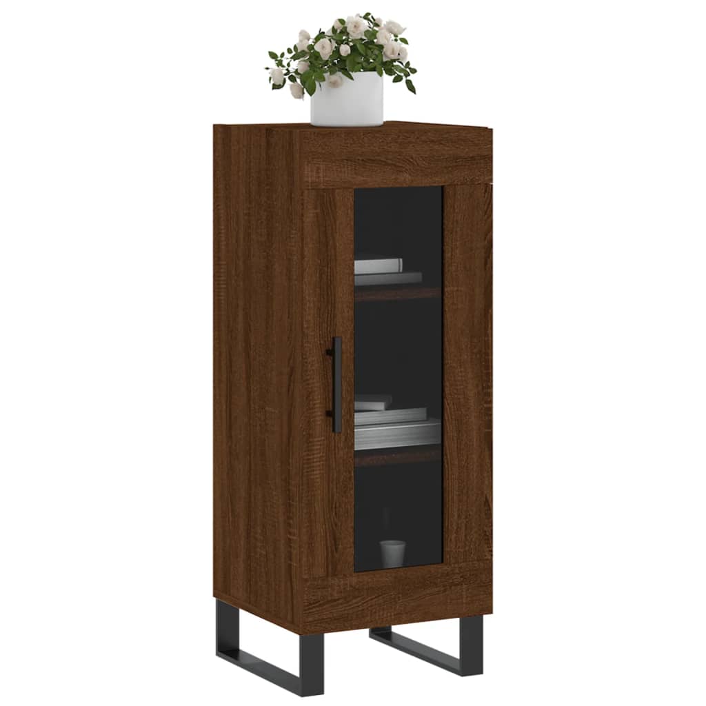 Skænk Brun Eg Look 34,5x34x90 cm Træmateriale