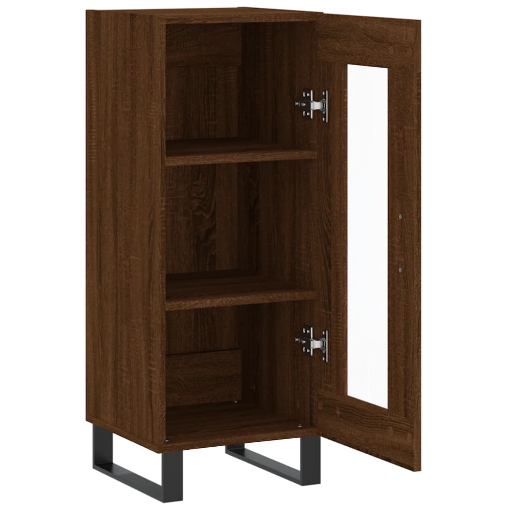 Skænk Brun Eg Look 34,5x34x90 cm Træmateriale