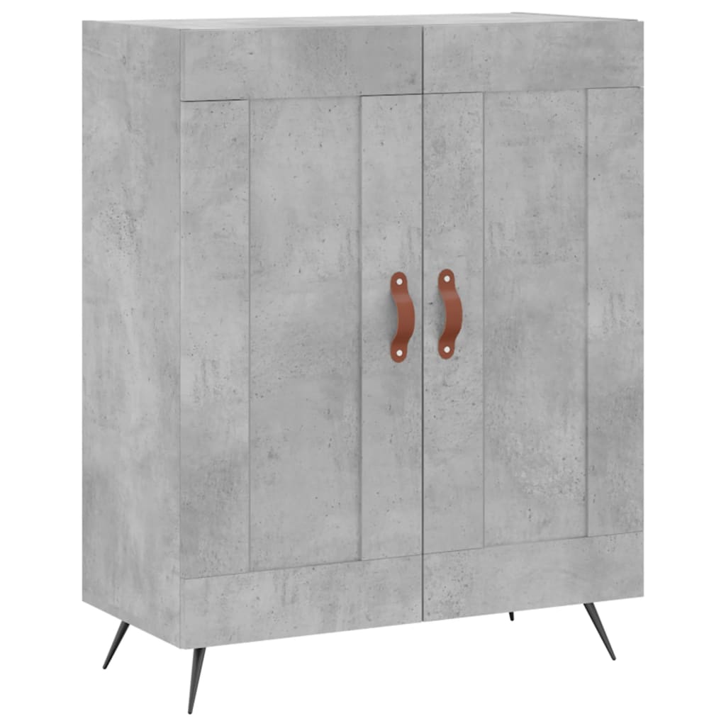 Skænk Beton Grå 69,5x34x90 cm Træ Materiale