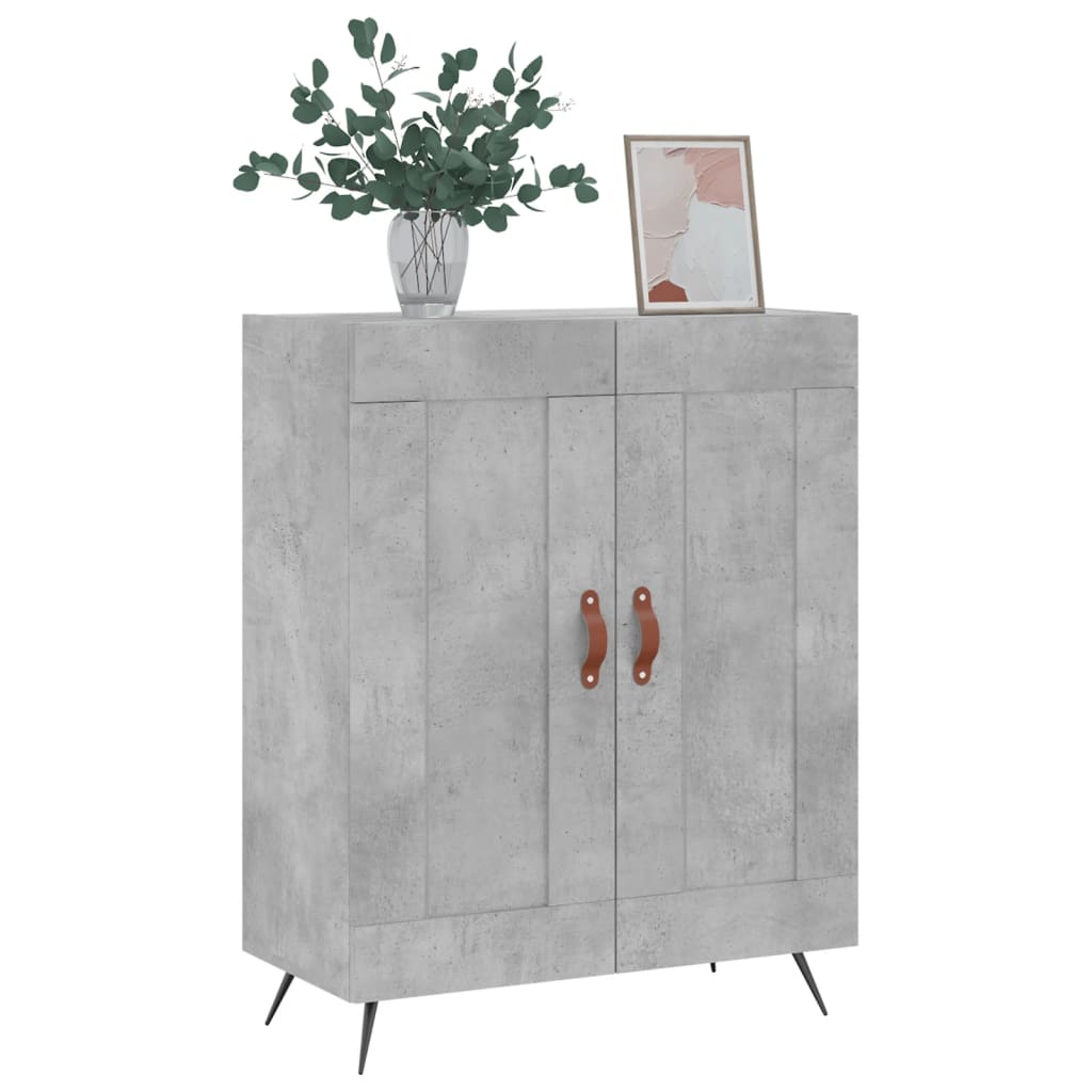 Skænk Beton Grå 69,5x34x90 cm Træ Materiale