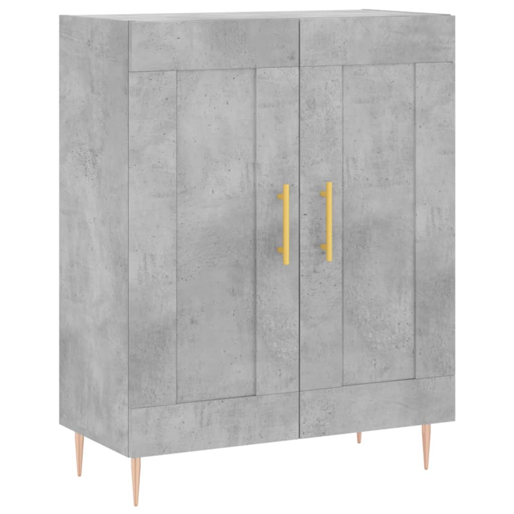 Skænk Beton Grå 69,5x34x90 cm Træ Materiale