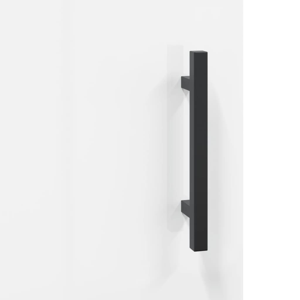 Skænk Højglans Hvid 69,5x34x90 cm Træmateriale