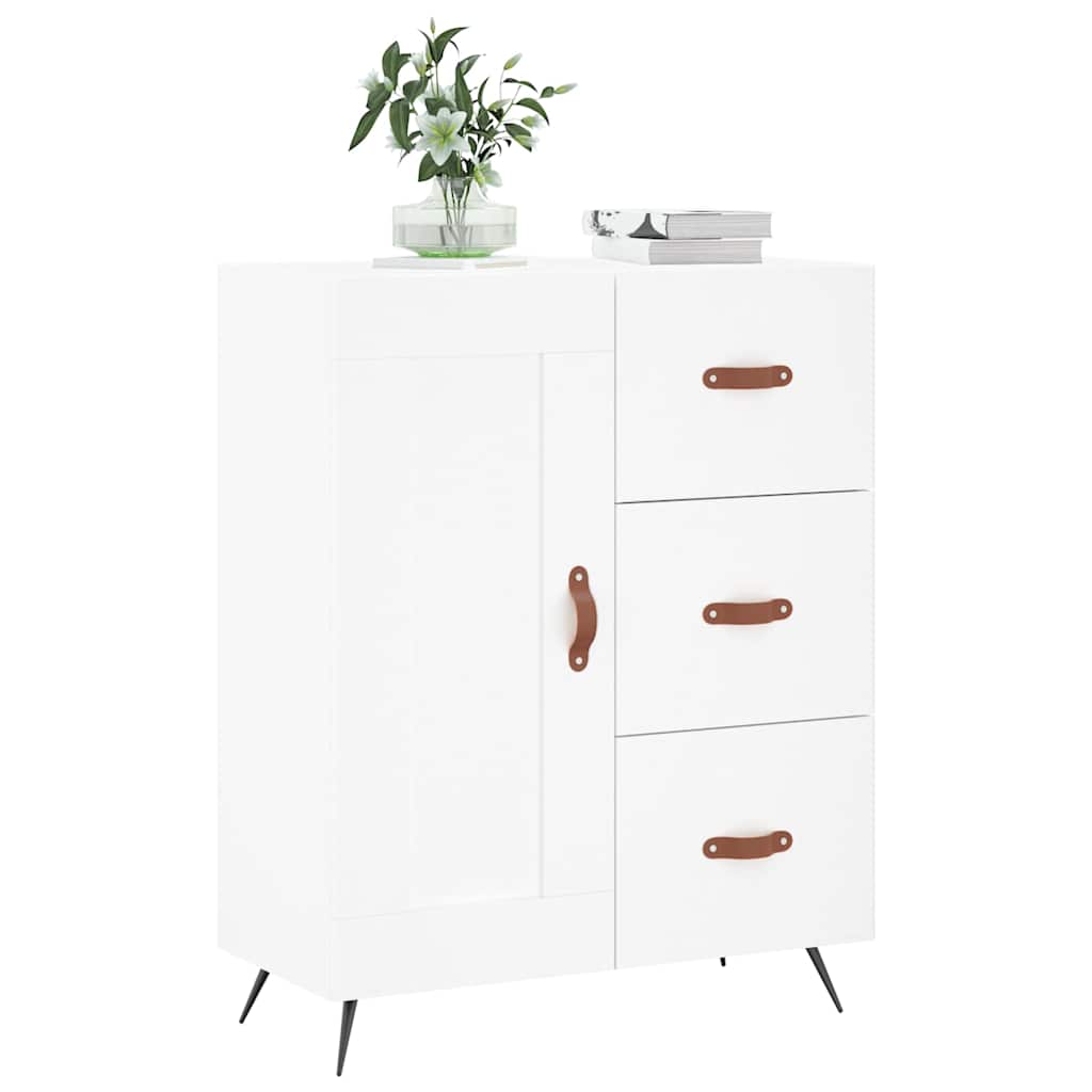 Skænk Hvid 69,5x34x90 cm Træ Materiale