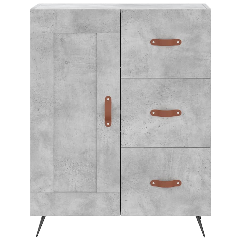 Skænk Beton Grå 69,5x34x90 cm Træ Materiale