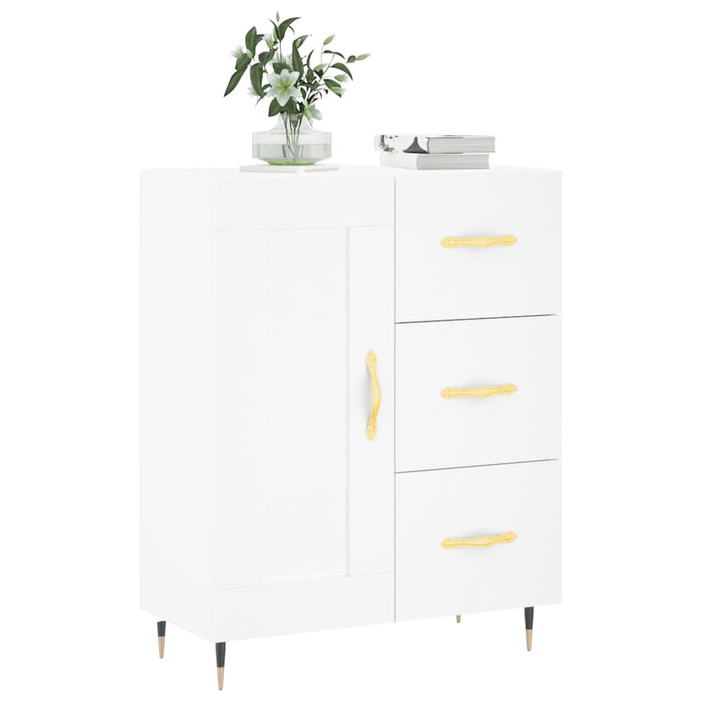 Skænk Hvid 69,5x34x90 cm Træ Materiale