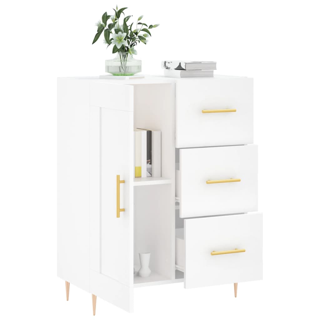 Skænk Hvid 69,5x34x90 cm Træ Materiale