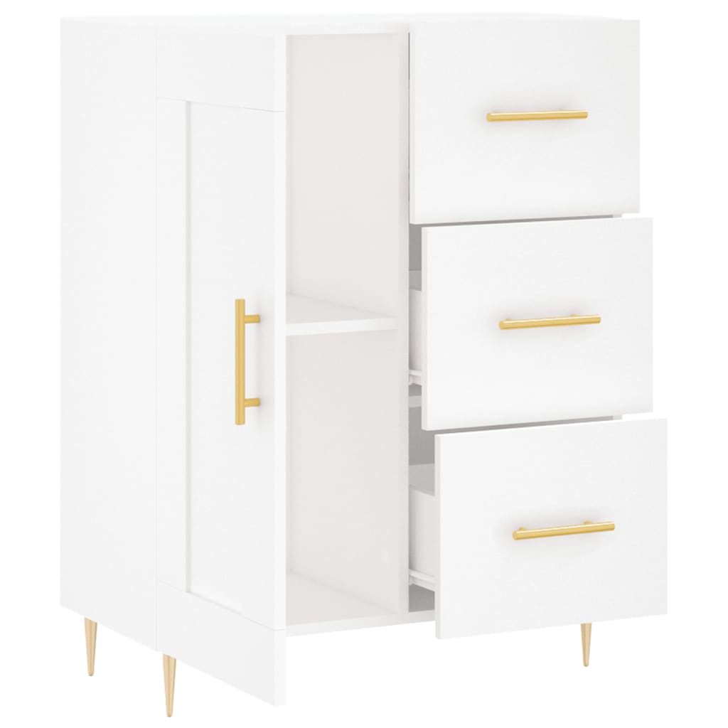 Skænk Hvid 69,5x34x90 cm Træ Materiale