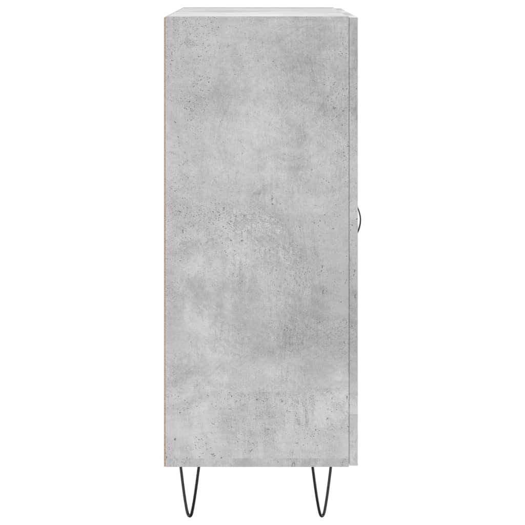 Skænk Beton Grå 69,5x34x90 cm Træ Materiale