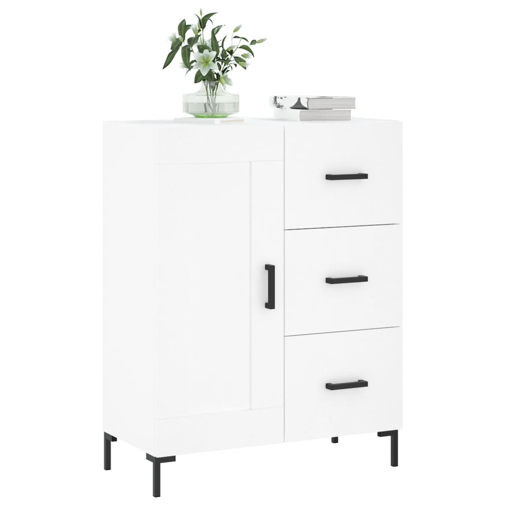 Skænk Hvid 69,5x34x90 cm Træ Materiale