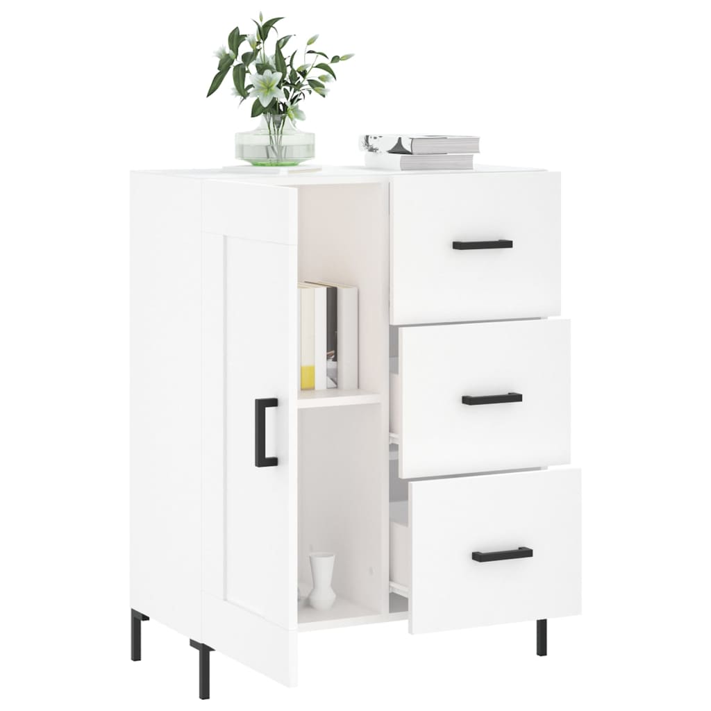 Skænk Hvid 69,5x34x90 cm Træ Materiale