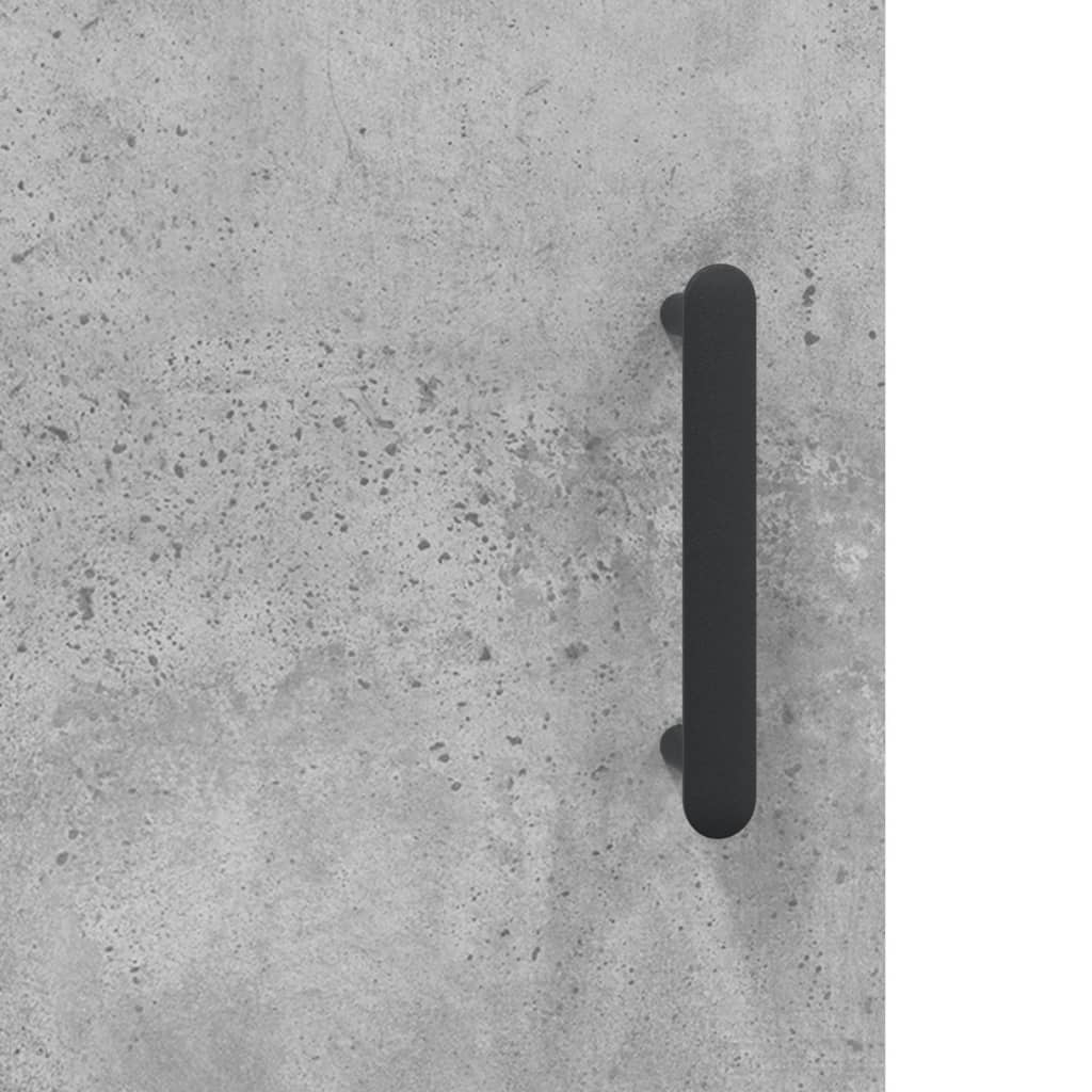 Skænk Beton Grå 69,5x34x90 cm Træ Materiale
