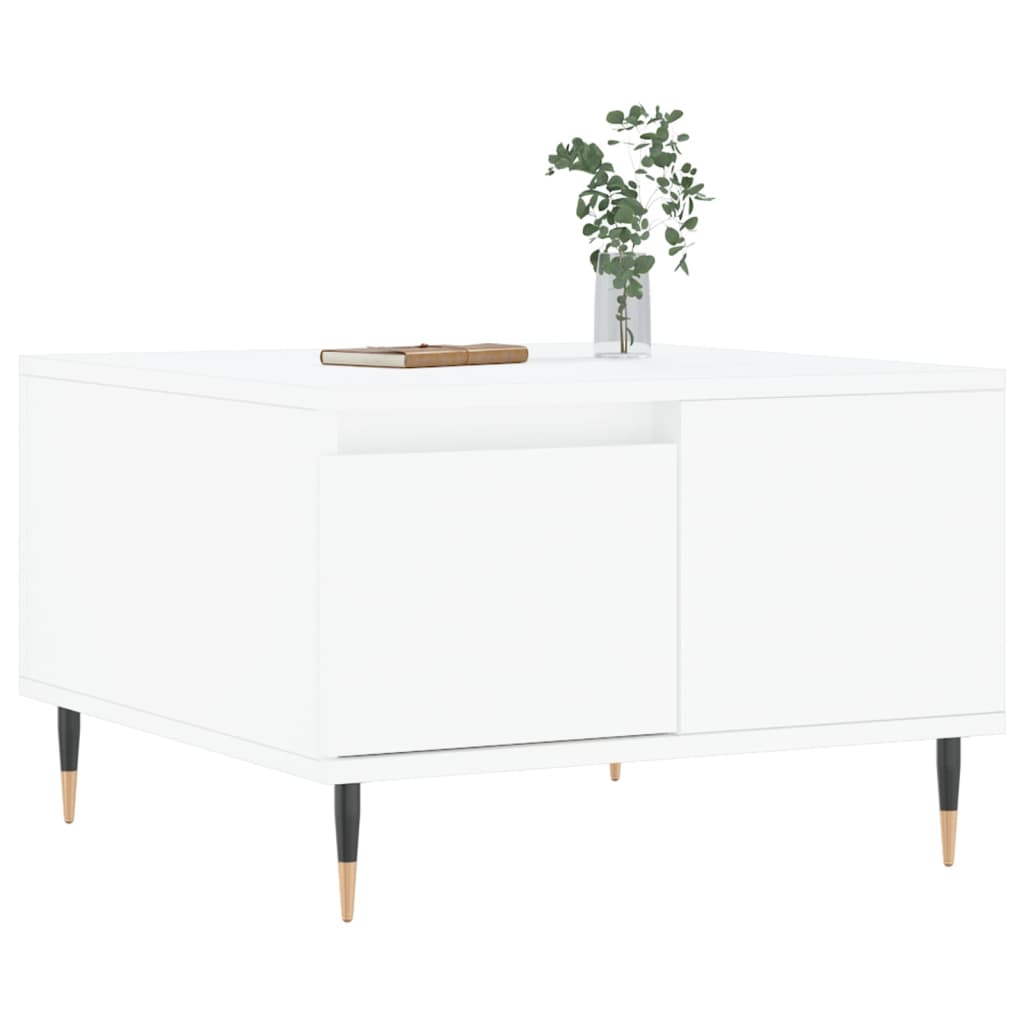 Sofabord Hvid 55x55x36,5 cm Træ Materiale