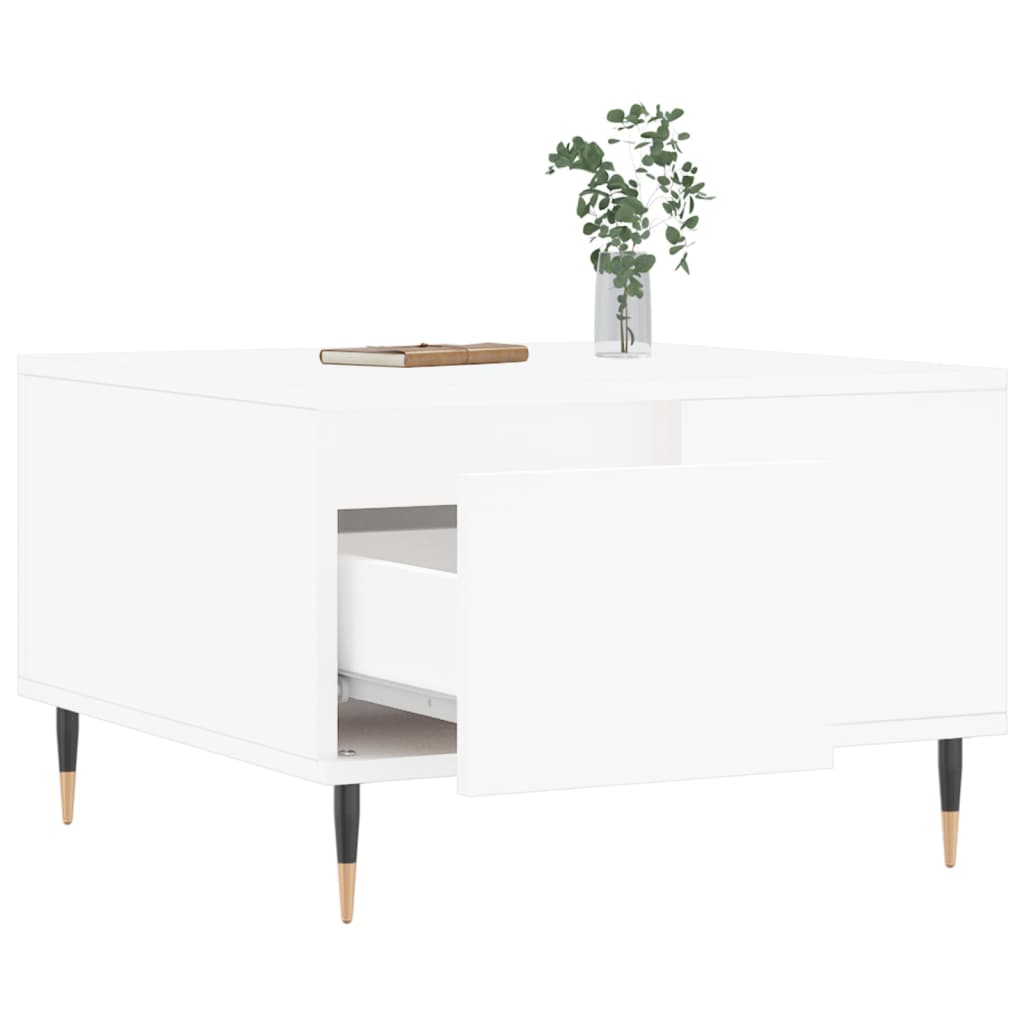 Sofabord Hvid 55x55x36,5 cm Træ Materiale