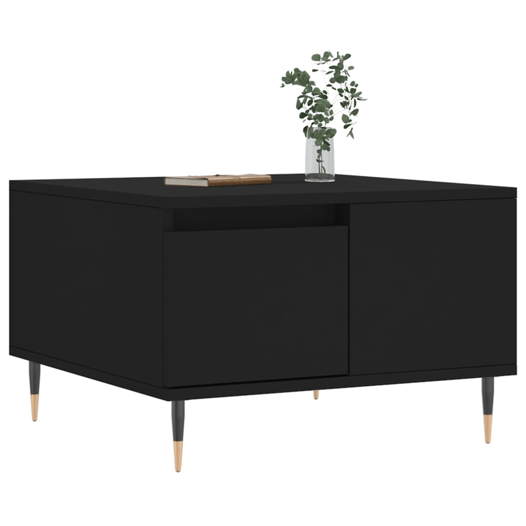 Sofabord Sort 55x55x36,5 cm Træ Materiale