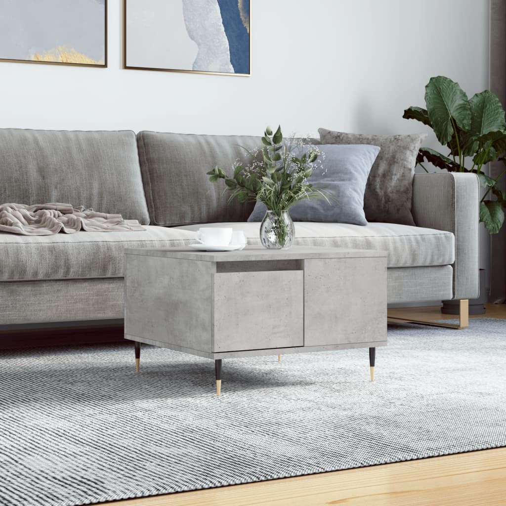Sofabord betongrå 55x55x36,5 cm træmateriale