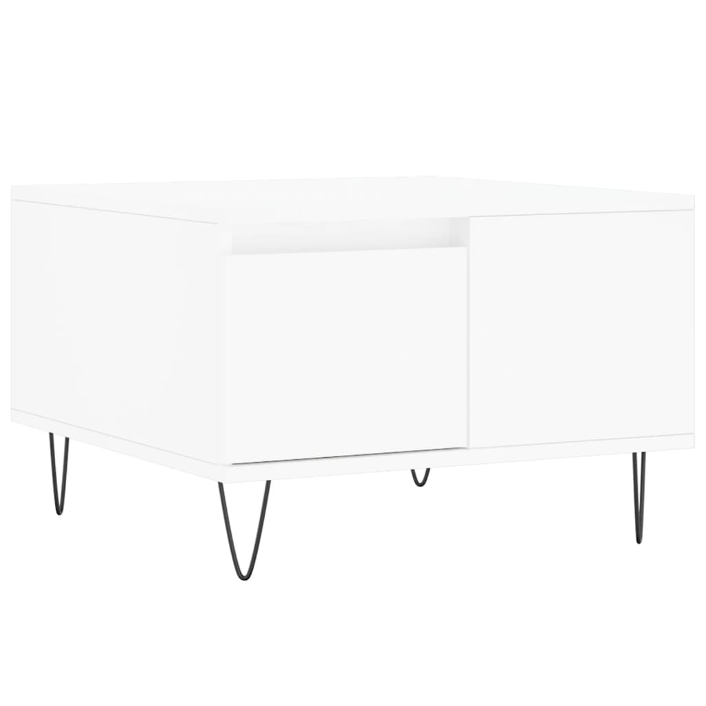 Sofabord Hvid 55x55x36,5 cm Træ Materiale