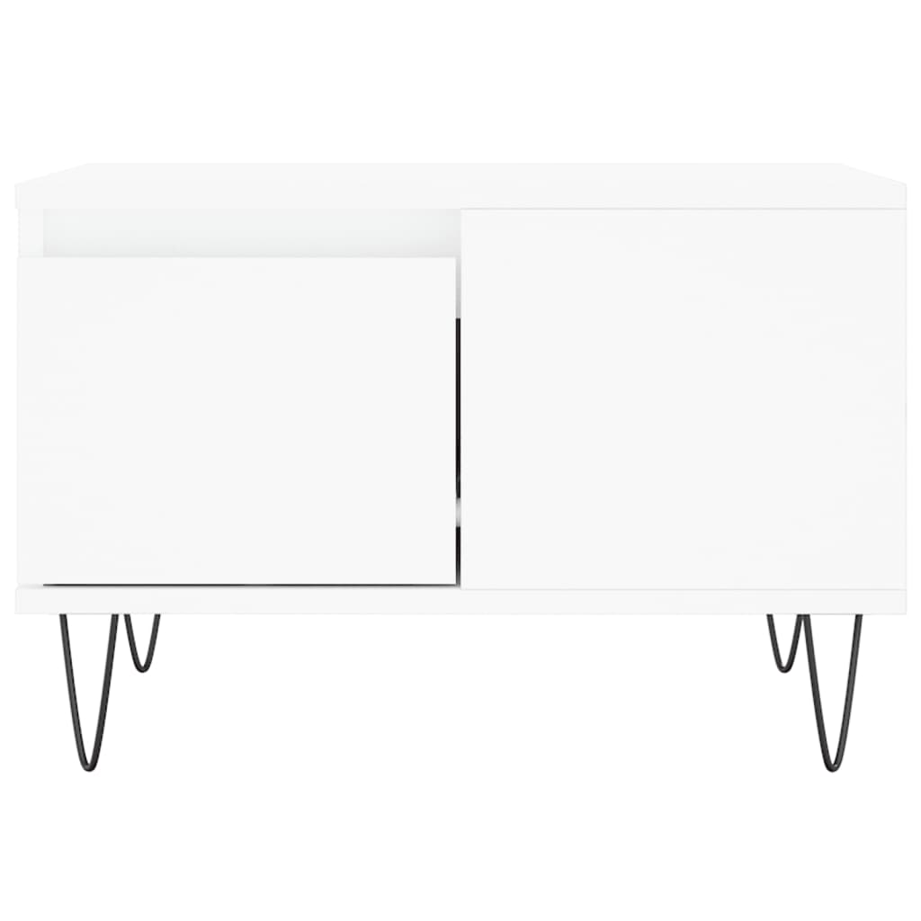 Sofabord Hvid 55x55x36,5 cm Træ Materiale