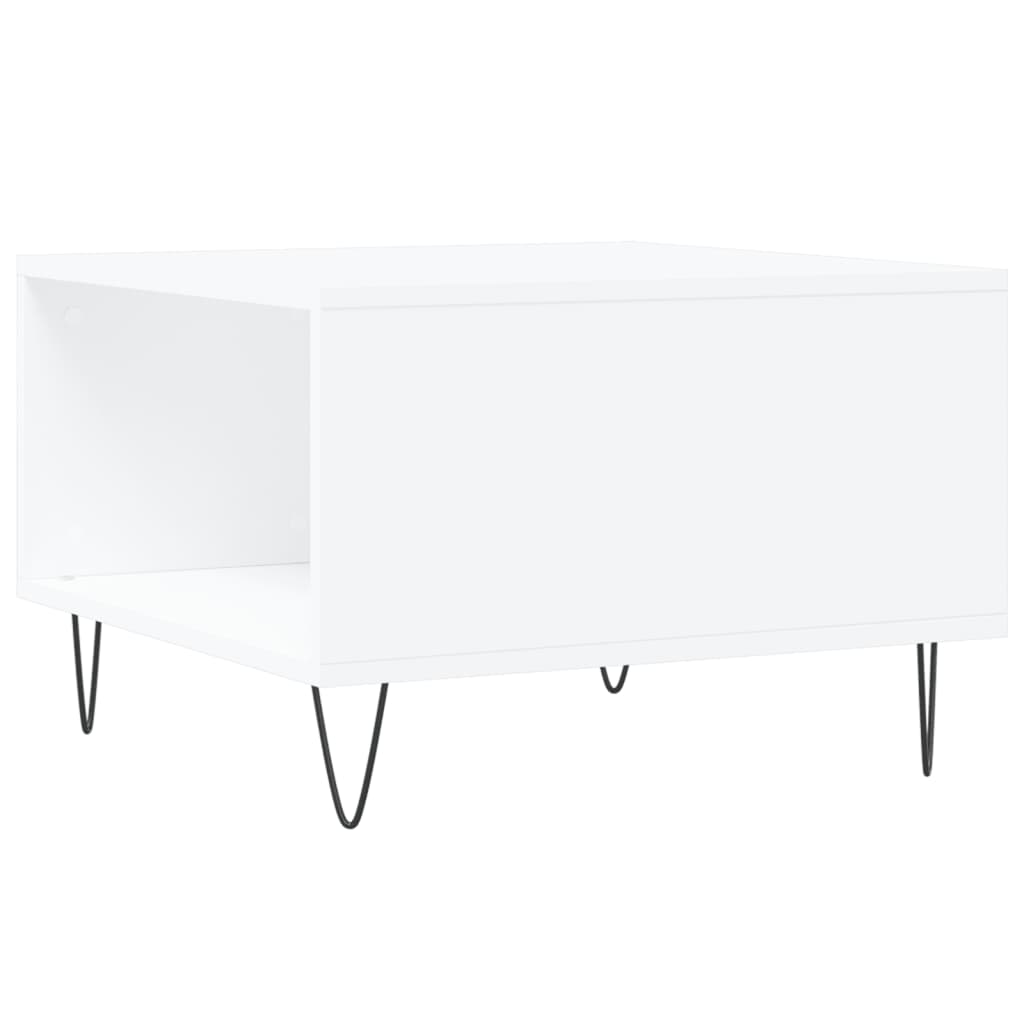 Sofabord Hvid 55x55x36,5 cm Træ Materiale