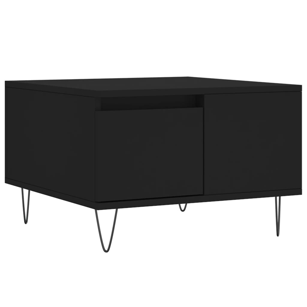 Sofabord Sort 55x55x36,5 cm Træ Materiale