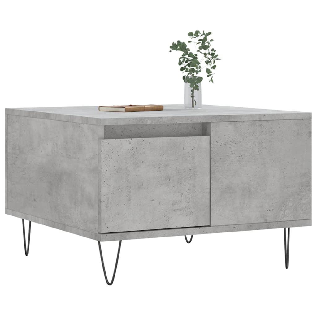 Sofabord betongrå 55x55x36,5 cm træmateriale