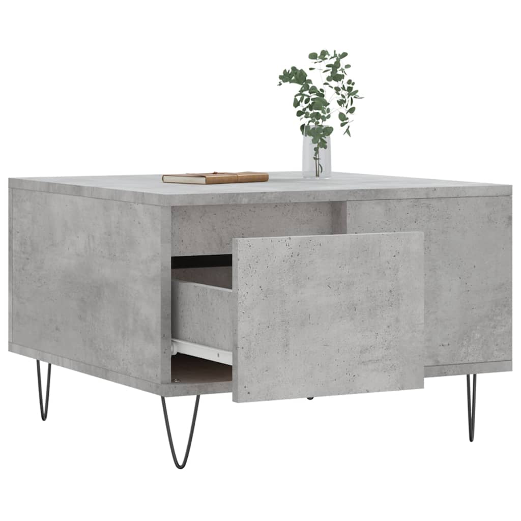 Sofabord betongrå 55x55x36,5 cm træmateriale